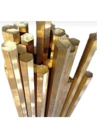 Resim 19mm Altıköşe Altıgen Pirinç Çubuk 3 Metre 