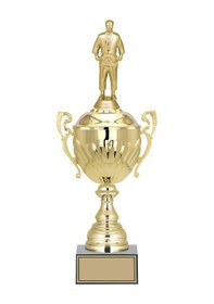 Resim Odak Kupa - Figürlü Kupalar - Judo / Karate Figürlü Kupalar Fg-089 C - 44 Cm Altın - Beyaz 