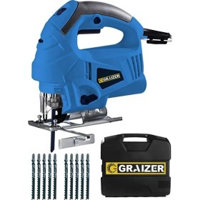 Resim Graizer Alman 3200 W Sjs Metal Şanzuman 6 Kademe Devirli Lazerli Otomatik Dekupaj Testere + 10 Uç 