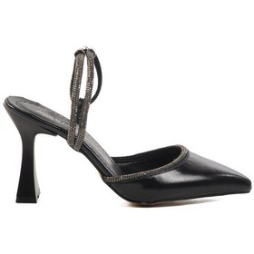 Resim Siyah İnce Topuklu Kadın Abiye Ayakkabı 417603 Z Siyah 