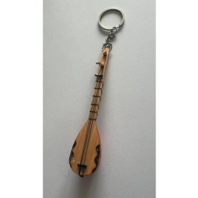 Resim Airbrush Tattoo El Yapımı Minyatür Anahtarlık Bağlama Saz Araba Süsü 10 cm 