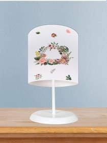 Resim Mekta Home Bebek Ve Çocuk Odası Çiçekli Çelenk Desenli Abajur 