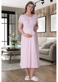 Resim Mecit Pijama Mecit 6012 Pembe Lohusa Gecelik 