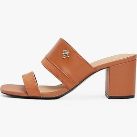 Resim Tommy Hilfiger Kadın Th Topuklu Terlik - Kahverengi Cinnamon Bark 