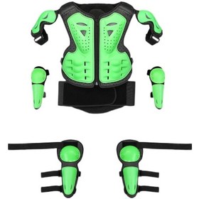 Resim Suntek Motosiklet Diz Dirsek Kol Omuz Koruma Pedi Yeşil 