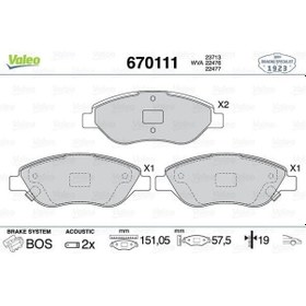 Resim VALEO 670111 Ön Disk Fren Balatası Fiat Egea 1.6 Mjtd 16V 10.15 
