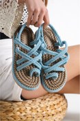 Resim BAKGİY Bebe Mavi Kadın Parmak Arası Sandalet Bg1014-123-0001 
