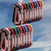 Resim 20 Paket Dayanıklı Alüminyum Alaşımlı Karabinler Güvenli Baharlı Kapaklarla - Kırmızı, Yürüyüş, Kamp, Balıkçılık ve Açık Hava Maceraları için İdeal, Kamp Ekipmanları | Canlı Karabinler | Dayanıklı Karabinler, Klipsler 