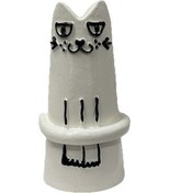 Resim Hfambition Ev Ve Bahçe Dekoru İçin Kedi Figürlü Çiçek Vazosu - Sabit Konstruksiyon Ve Kolay Temizleme Özellikleriyle 