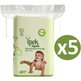 Resim Ipek Pamuk Ipek Organik Pamuk Bebek Temizleme Pamuğu 60'Lı X 5 Adet 