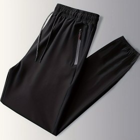 Resim Kadınların Hafif Nefes Alabilen Hızlı Kuruyan Spor Antrenman Eşofman Altı, Düz Renk, Esnek Bel, Fermuarlı Cebi, Rahat Spor Stili 