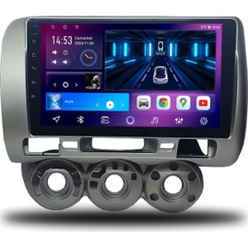 Resim Caros Honda Jazz 2002-2008 Manuel Klima Uyumlu Android Multimedya 1gb Ram 16gb Hafıza 9" 