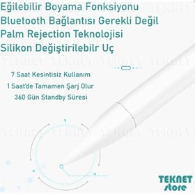 Resim Apple Uyumlu iPad Mini 6 2021 Avuç Içi Reddetmeli Dokunmatik Kalem Active Stylus Özel Yazı Çizim Kalemi 