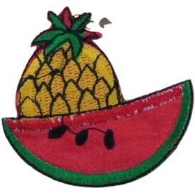 Resim Aplike Ütü İle Yapışan Karpuz-Ananas Desen 