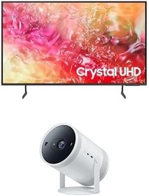 Resim Samsung UE65DU7200UXTK 65" 165 Ekran 4K Crystal UHD Smart TV (2024) ve Freestyle 2. Nesil Projeksiyon Cihazı, SP-LFF3CLAX 