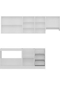 Resim Minar 245 Cm Mutfak Dolabı Beyaz Dore 245-D5 Beyaz 