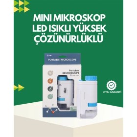 Resim MCM Group LED Aydınlatmalı 80-200 Kat Büyütmeli Cep Mikroskop 