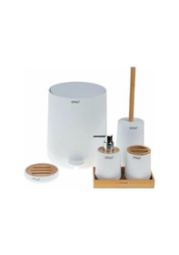 Resim AROW ALESSİA 6 PARÇA AKRİLİK BANYO TAKIMI BEYAZ 
