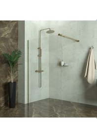 Resim Tekno Duş Bronze Tetra 6mm Şeffaf Cam Seperatör Duşakabin Şeffaf 
