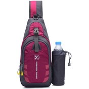 Resim Suofeng Erkekler İçin Dış Mekan Spor Çantası - Çok Fonksiyonlu Tek Askılı - Sulara Dayanıklı Nilon Malzemeyle Turizm Ve Spor İçin - Pembe Rengi 2 