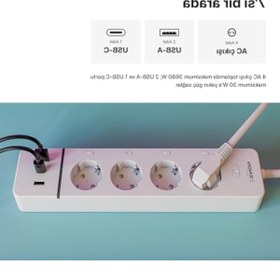 Resim markentegra Akıllı Çoklu Priz - 7in1 Wi-Fi Uyumluluğu ile 
