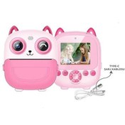 Resim LTG Nova Dijital Video Fotoğraf App Destekli Çocuk Kamerası Termal Resim Kağıt Baskılı Yazıcı Pembe 