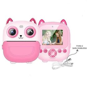 Resim LTG Nova Dijital Video Fotoğraf App Destekli Çocuk Kamerası Termal Resim Kağıt Baskılı Yazıcı Pembe 