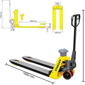 Resim Stanley CPT20SCA 2 Ton Terazili Profesyonel Transpalet 