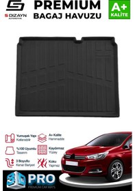 Resim S-dizayn Citroen C4 3d Pro Bagaj Havuzu 2010-2018 A+ Kalite 
