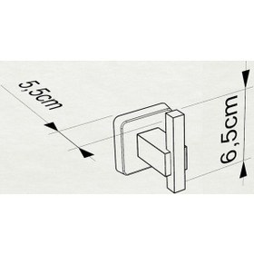 Resim Sas Tek Kancalı Havlu ve Bornoz Askılığı Siyah D-011 Siyah 