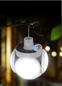 Resim Solar 5 Kanatlı Kamp Lambası Solar Aydınlatma Güneş Enerjili Lamba Beyaz 