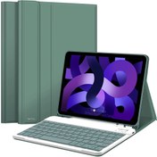 Resim NovStrap Apple Ipad Air 4/5 Nesil 10.9 Inç Uyumlu Bluetooth Klavyeli Kılıf Deri Kapaklı Standlı 