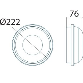 Resim HOROZ ARTOS-20W BEYAZ NEMLİYER ARMATÜR (SİYAH KASA) 