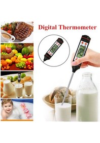Resim Dijital Termometre Mutfak Gıda Yiyecek Termometre Pil Dahil Siyah N11.624 