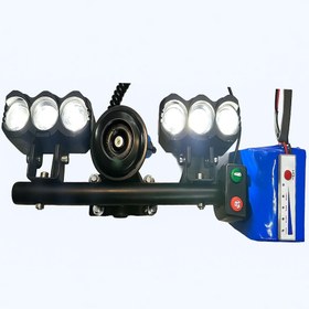 Resim Universal Far ve Korna Kiti Harici Bataryalı (Elektrikli Scooter ve Tüm Dikey Gidonlu Araçlara Uygundur) 