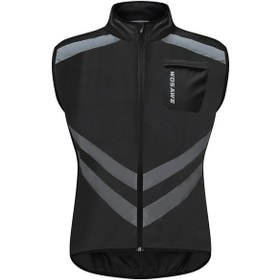 Resim Erkek Bisiklet Yeleği Katlanabilir Hızlı Kuru Nefes Alabilir Yansıtıcı Spor Güvenlik Bisiklet Yeleği Binicilik Koşu Yürüyüş Siyah 