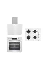 Resim Beko BFC 631 B - BOCD T 6510 EB - BDE 6062 B Buhar Destekli Beyaz Ankastre Set 