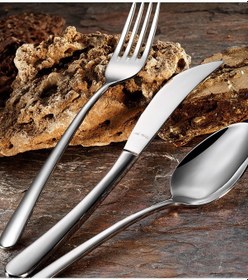 Resim Aryıldız Viole"S"24 Parça Çatal Bıçak Kaşık Takımı Gümüş 