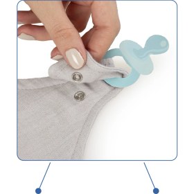 Resim Babyjem Emzik Askılı Müslin Mama Önlüğü Gri 