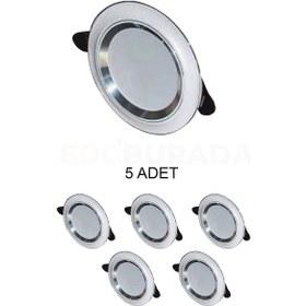 Resim Cata Ct-5257 Zebra Led Spot Beyaz-krom 6w 3 Renk - 5 Li Paket 