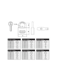 Resim Kale 20 mm Sarı Pirinç Asma Kilit KD-001/10-220(CLZ) 