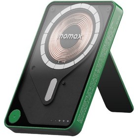 Resim Momax IP131HKG Power X Pro+Magnetic Wireless 5000 mAh Standlı + USB-C Kablo Powerbank Yeşil 