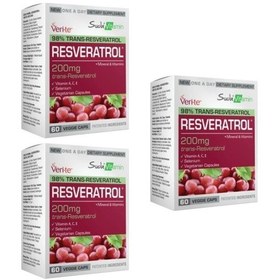 Resim Resveratrol 200 Mg 60 Kapsül 3 Adet 