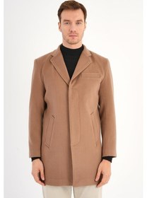 Resim Chill Bej Erkek Kaşe Kaban Bej 