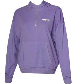 Resim hummel Devon Zip Neck Hoodie Mor Kadın Hoodie 