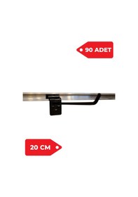 Resim 20 Cm 90 Adet Siyah Renk Kanallı Pano Kancası Raf Askısı Siyah 