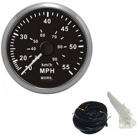 Resim Tekne Sürat Göstergesi. 55 Mph. Siyah. Mors Marka 