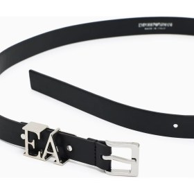 Resim Emporio Armani Kadın Ea Yazı Metal Toka Ayarlanabilir Siyah Kemer EW002025 AF13383-UC001 