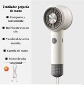 Resim Taşınabilir El Tipi Vantilatör, Sessiz, Küçük, Şarj Edilebilir Gri, 