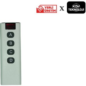 Resim KCM Teknoloji Kablosuz 4 Butonlu RF Uzaktan Kumanda (433 MHz) – Antensiz | Kapı / Garaj / Işık Kontrol 